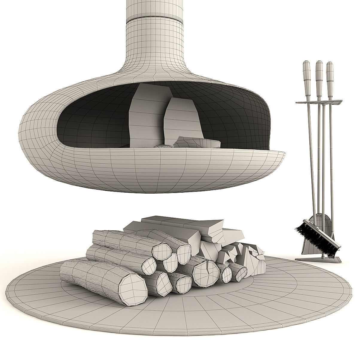 Fireplase Modern Focus 3D model_9