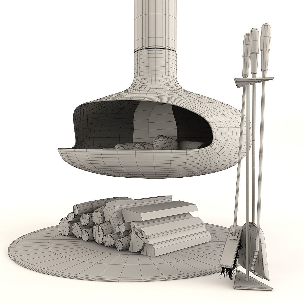 Fireplase Modern Focus 3D model_11