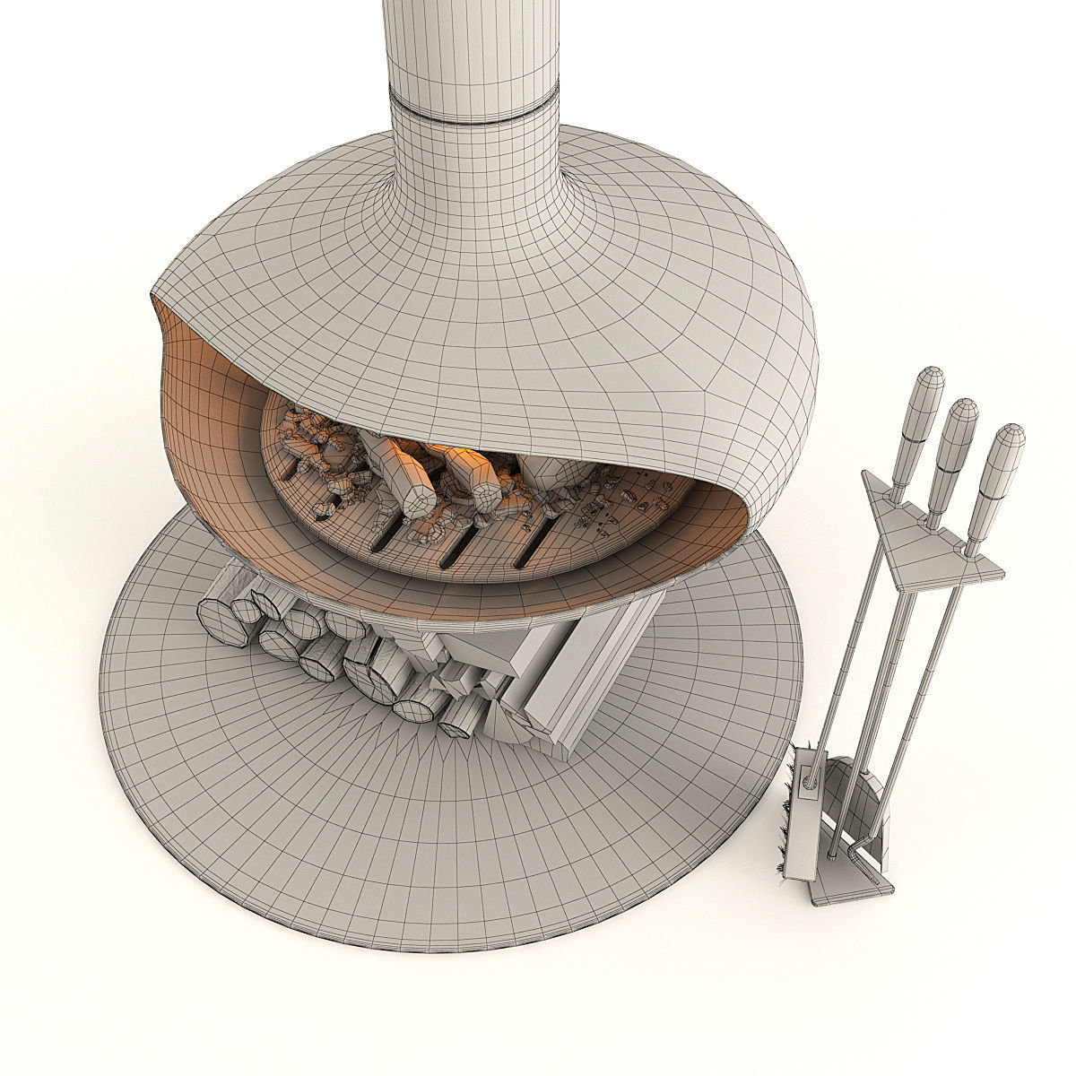 Fireplase Modern Focus 3D model_7