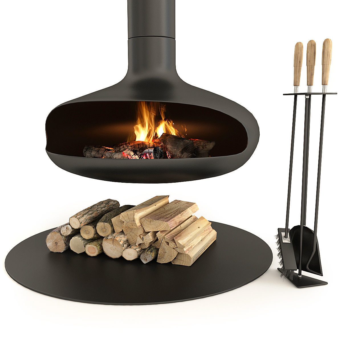 Fireplase Modern Focus 3D model_2