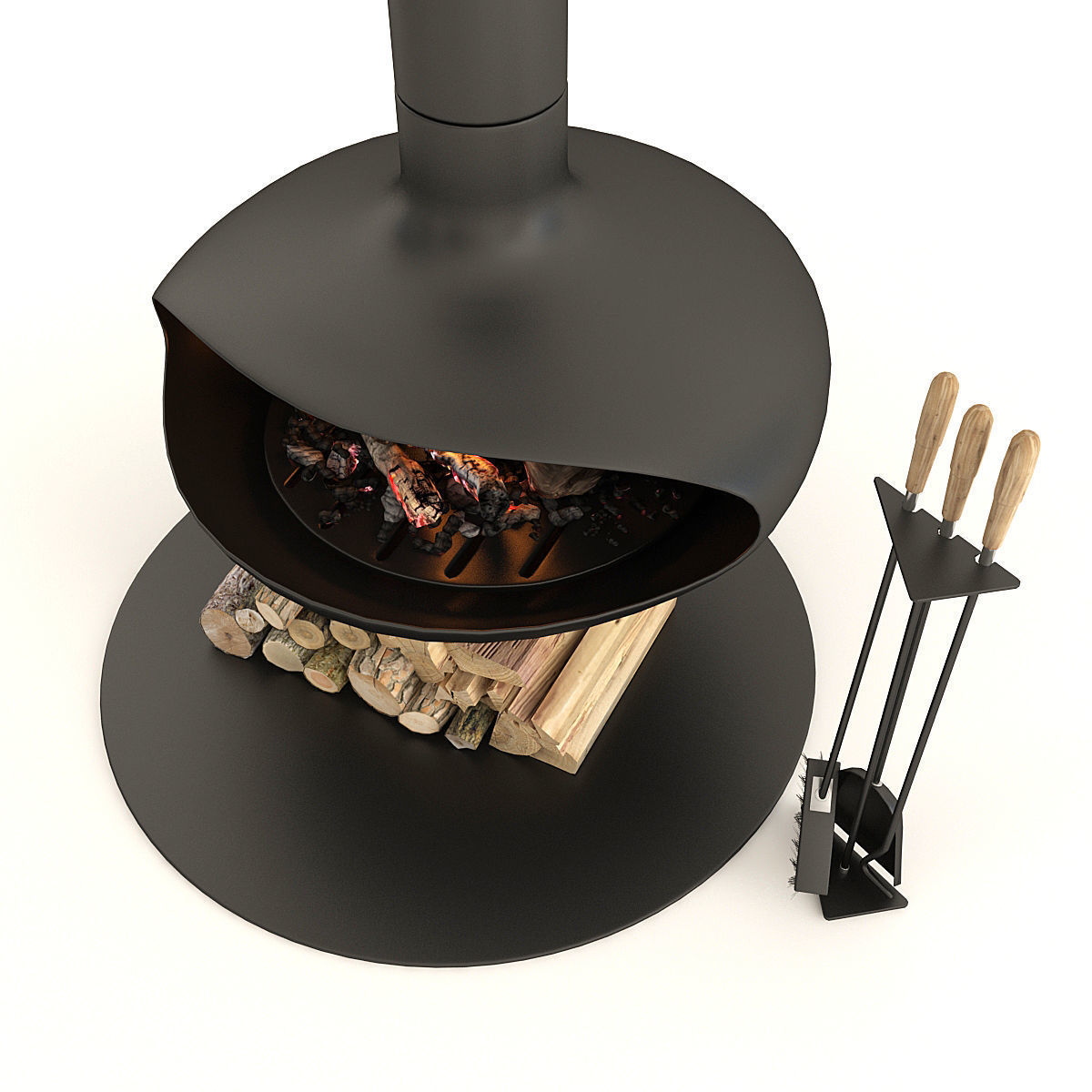 Fireplase Modern Focus 3D model_6