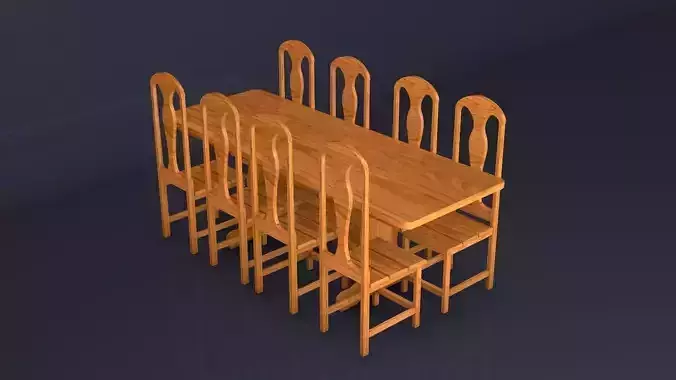 Elegant table with 8 chairs