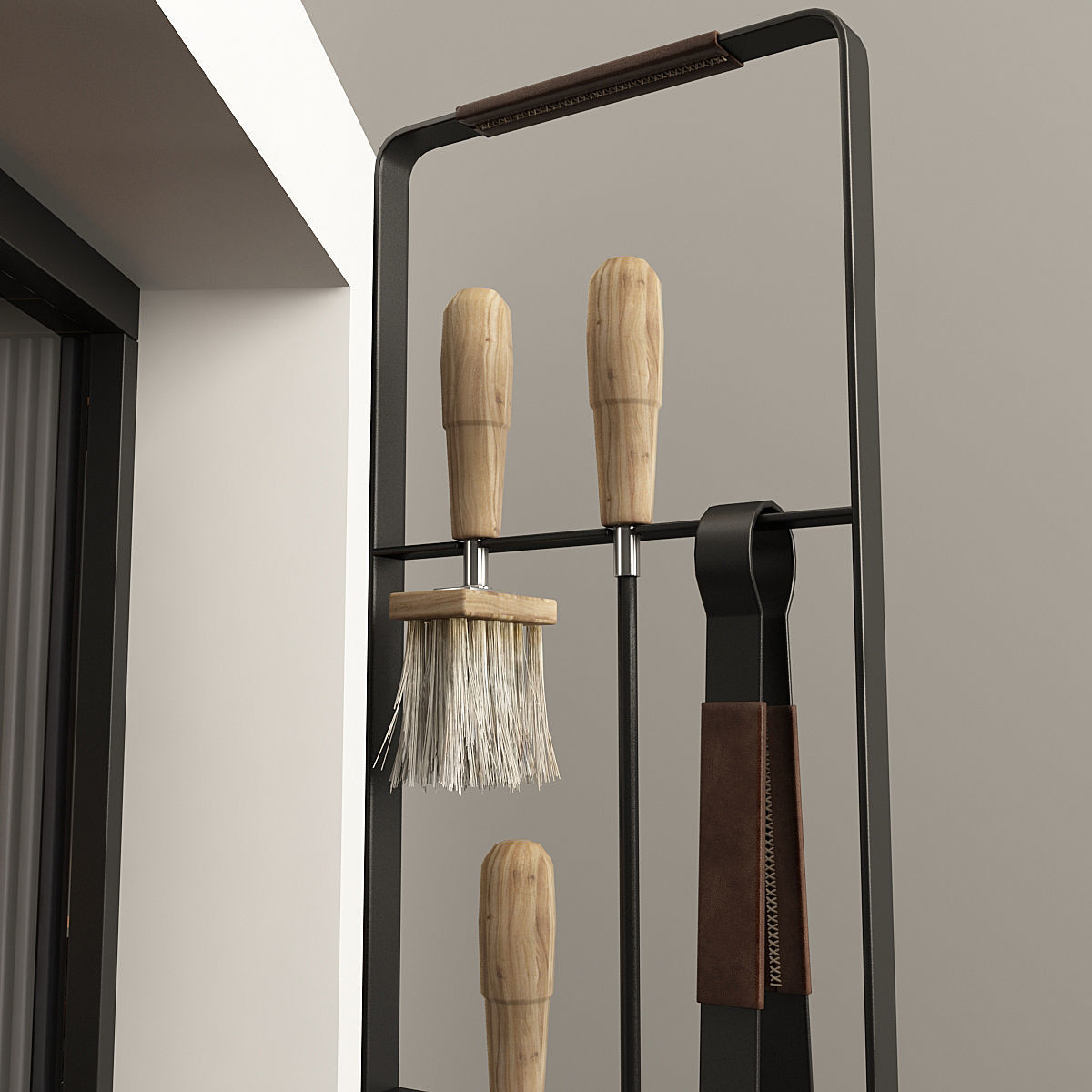 Fireplace and Accessories 3D model_7