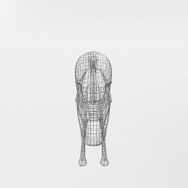 Zebra Low-poly 3D model_6