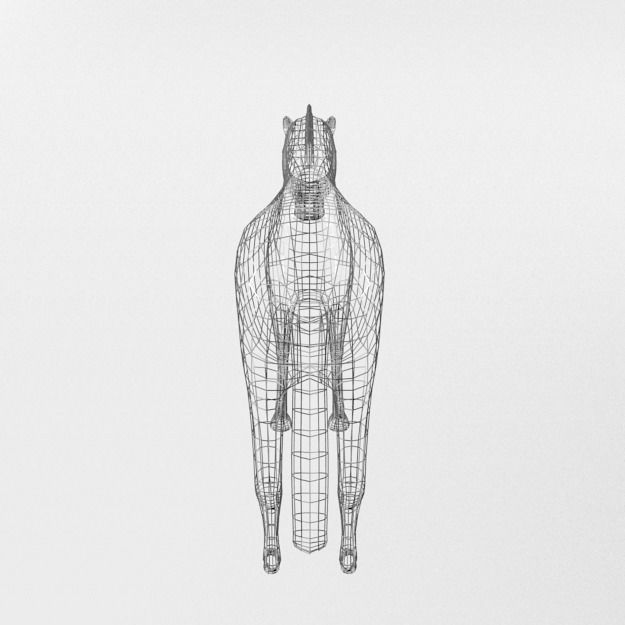 Zebra Low-poly 3D model_4