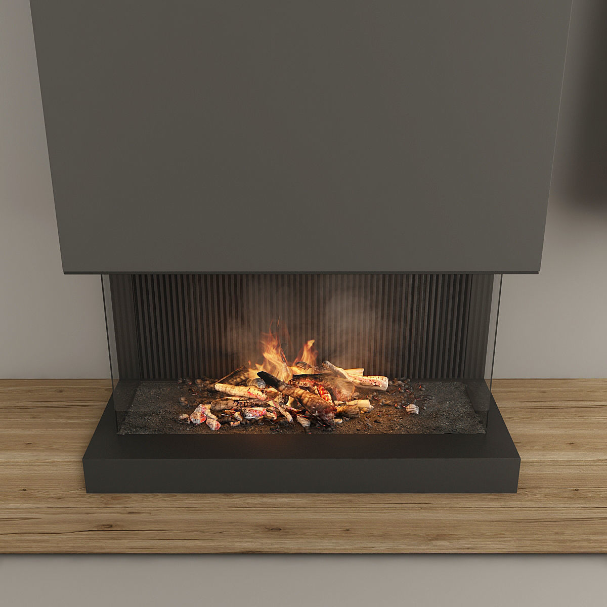 Fireplace modern 3 3D model_4