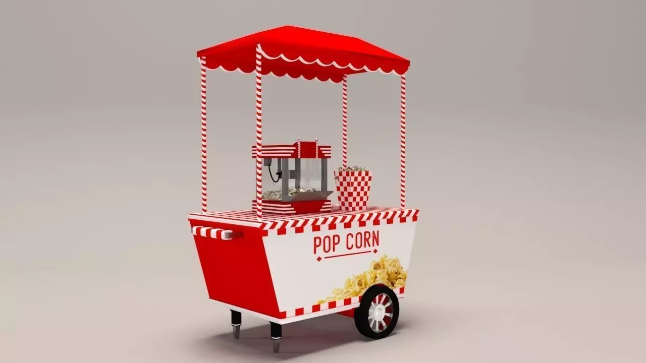 Popcorn Car 3D model_0