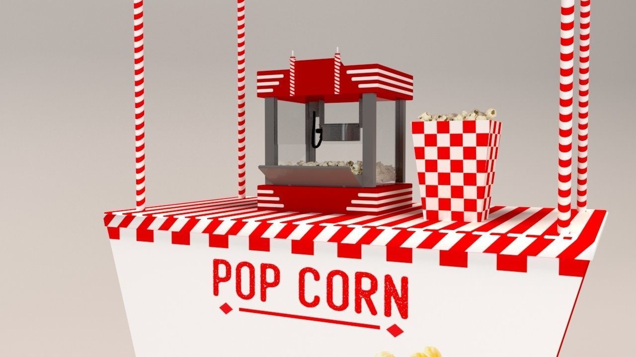 Popcorn Car 3D model_1