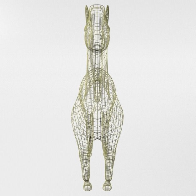 Llama alpaca Low-poly 3D model_5