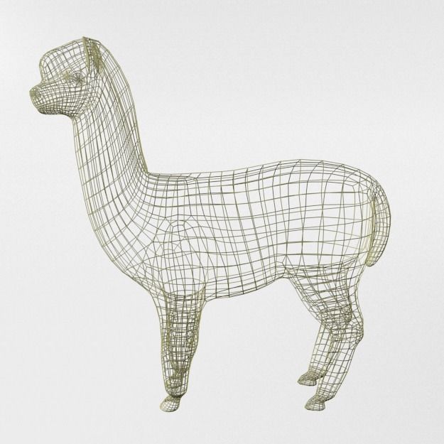 Llama alpaca Low-poly 3D model_6