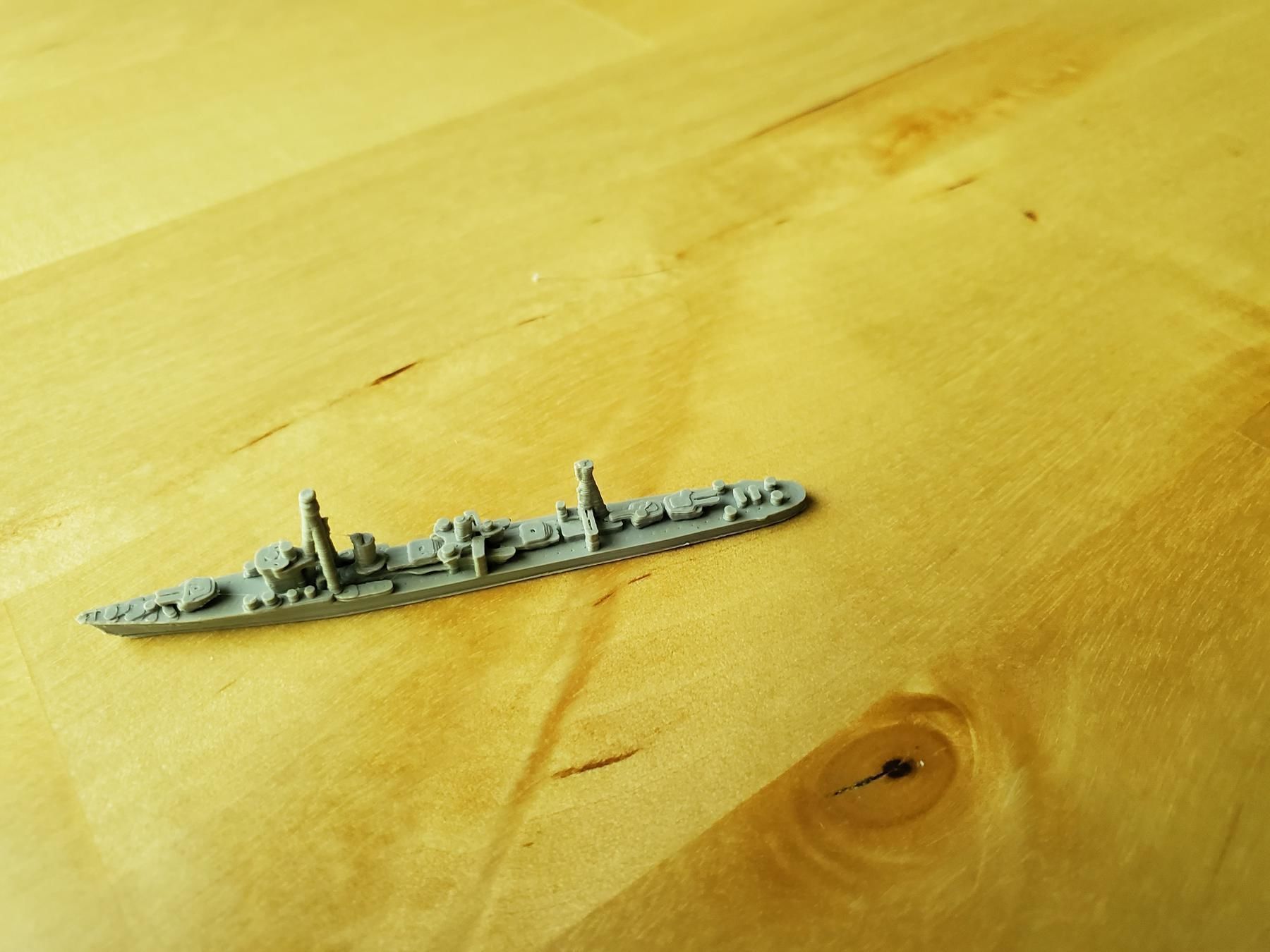 Japanese Shiratsuyu Class Destroyer Warship 3D print model_11