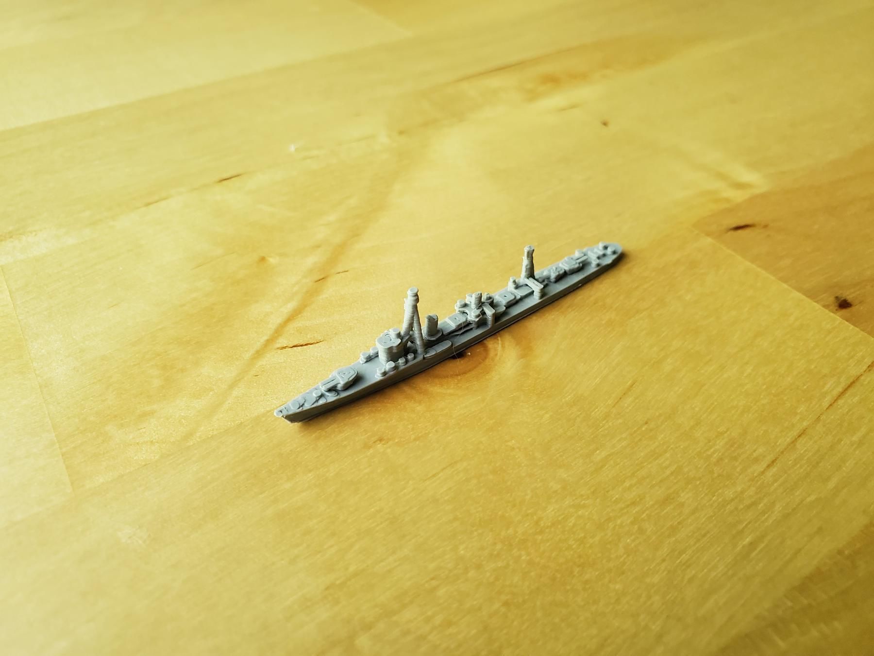 Japanese Shiratsuyu Class Destroyer Warship 3D print model_3