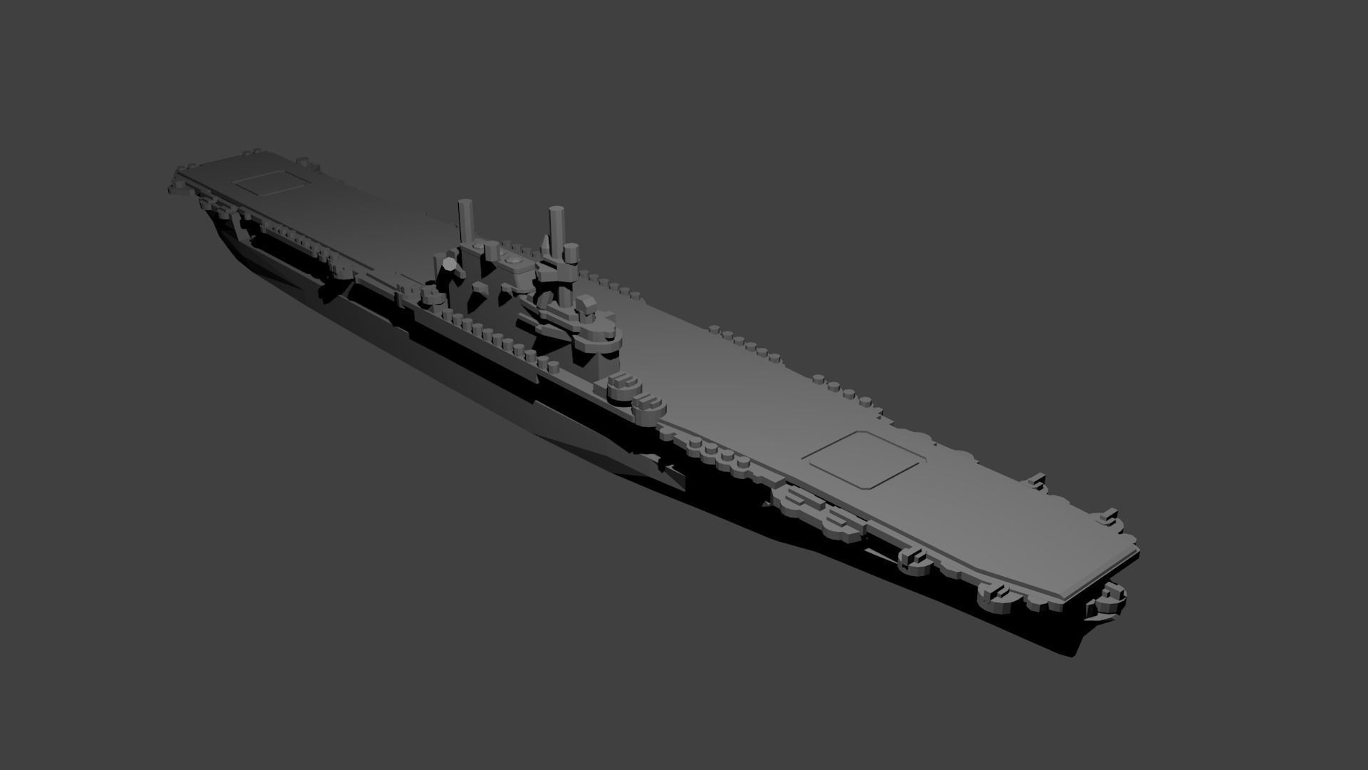 US Yorktown Class Aircraft Carrier 3D print model_1