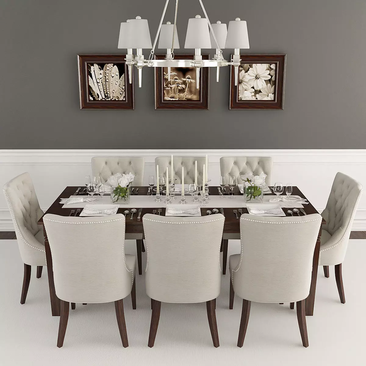 Table Chairs Laying 3D model_0