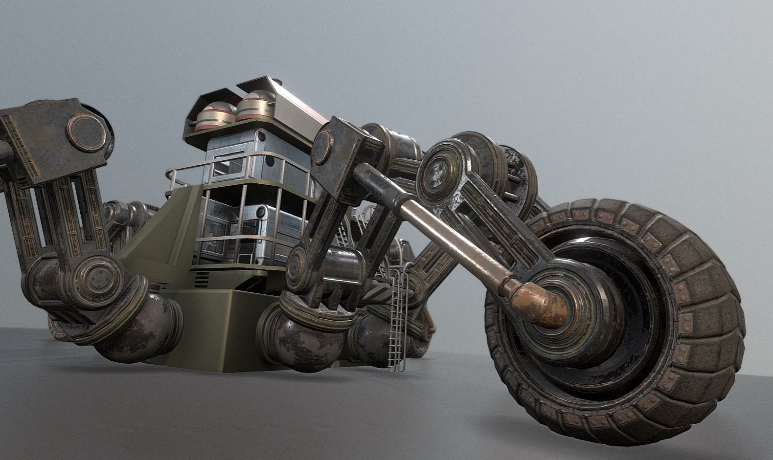 Futuristic Five-Wheeled Building - Five Wheeler - Free Download Free low-poly 3D model_8