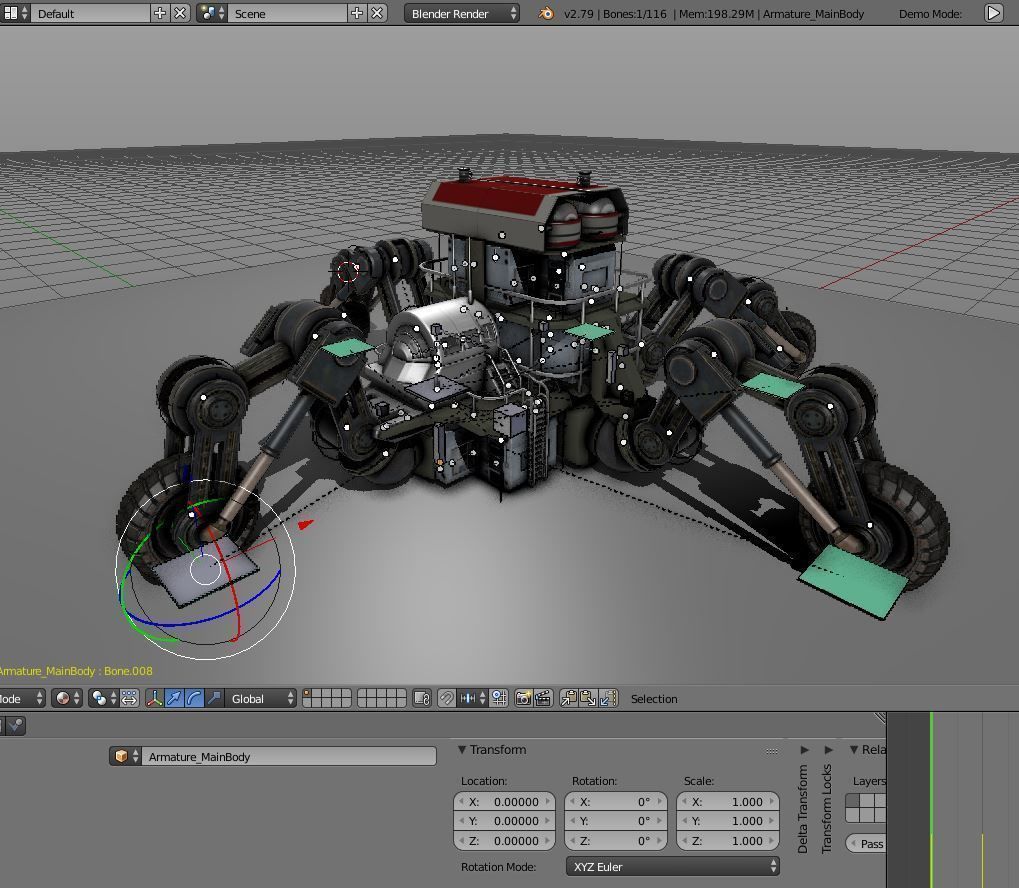 Futuristic Five-Wheeled Building - Five Wheeler - Free Download Free low-poly 3D model_6