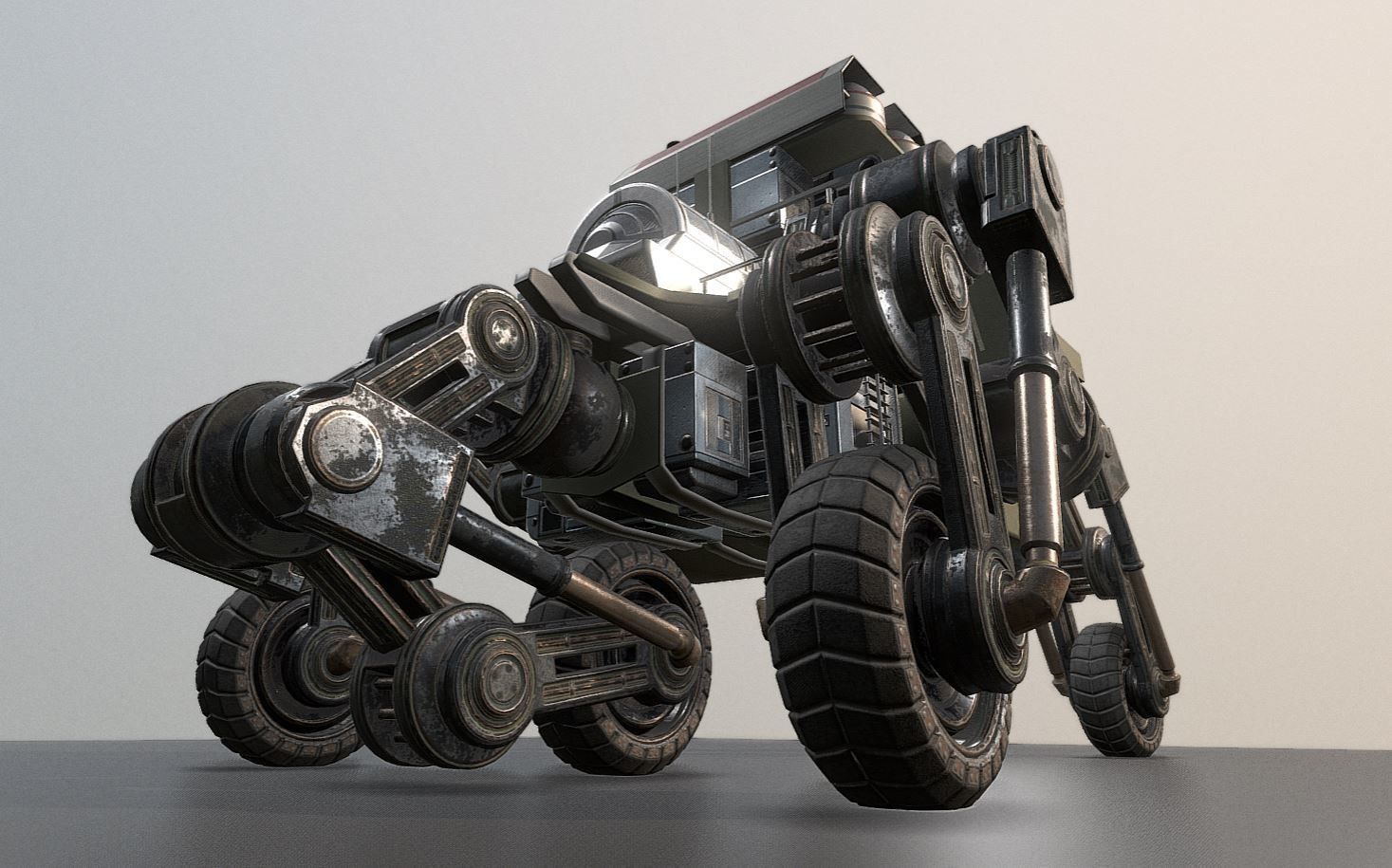 Futuristic Five-Wheeled Building - Five Wheeler - Free Download Free low-poly 3D model_12