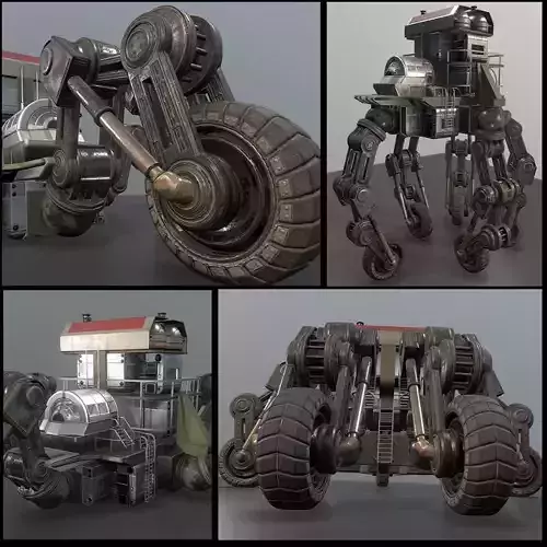 Futuristic Five-Wheeled Building - Five Wheeler - Free Download Free low-poly 3D model