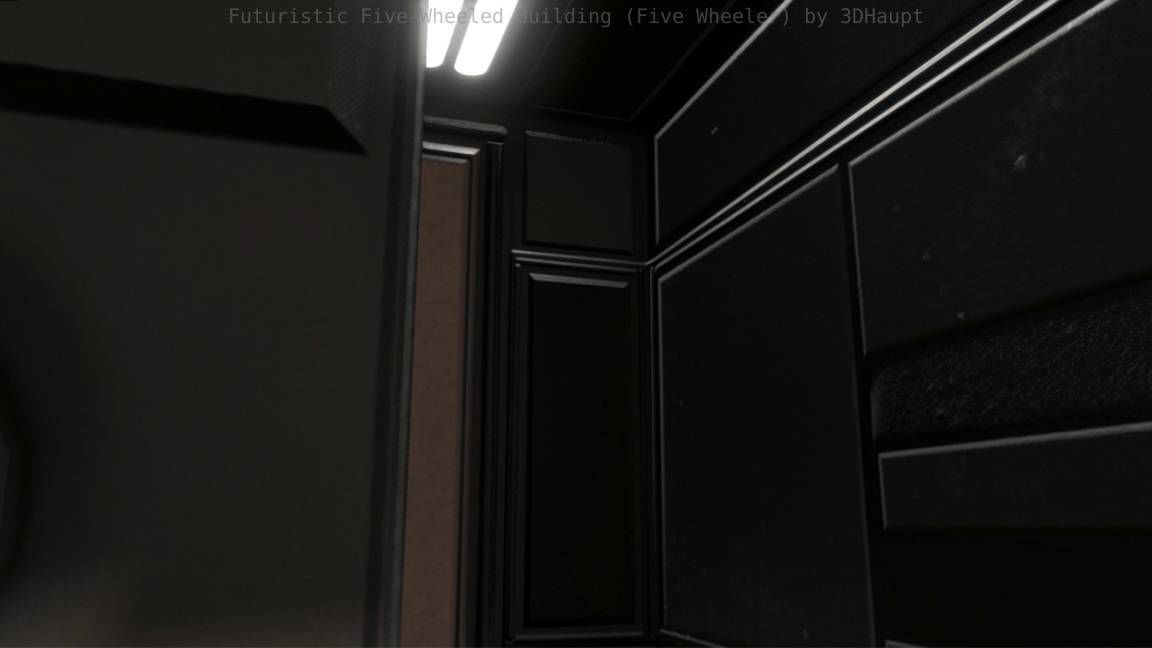 Futuristic Five-Wheeled Building - Five Wheeler - Free Download Free low-poly 3D model_42