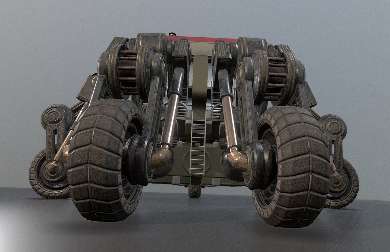 Futuristic Five-Wheeled Building - Five Wheeler - Free Download Free low-poly 3D model_5