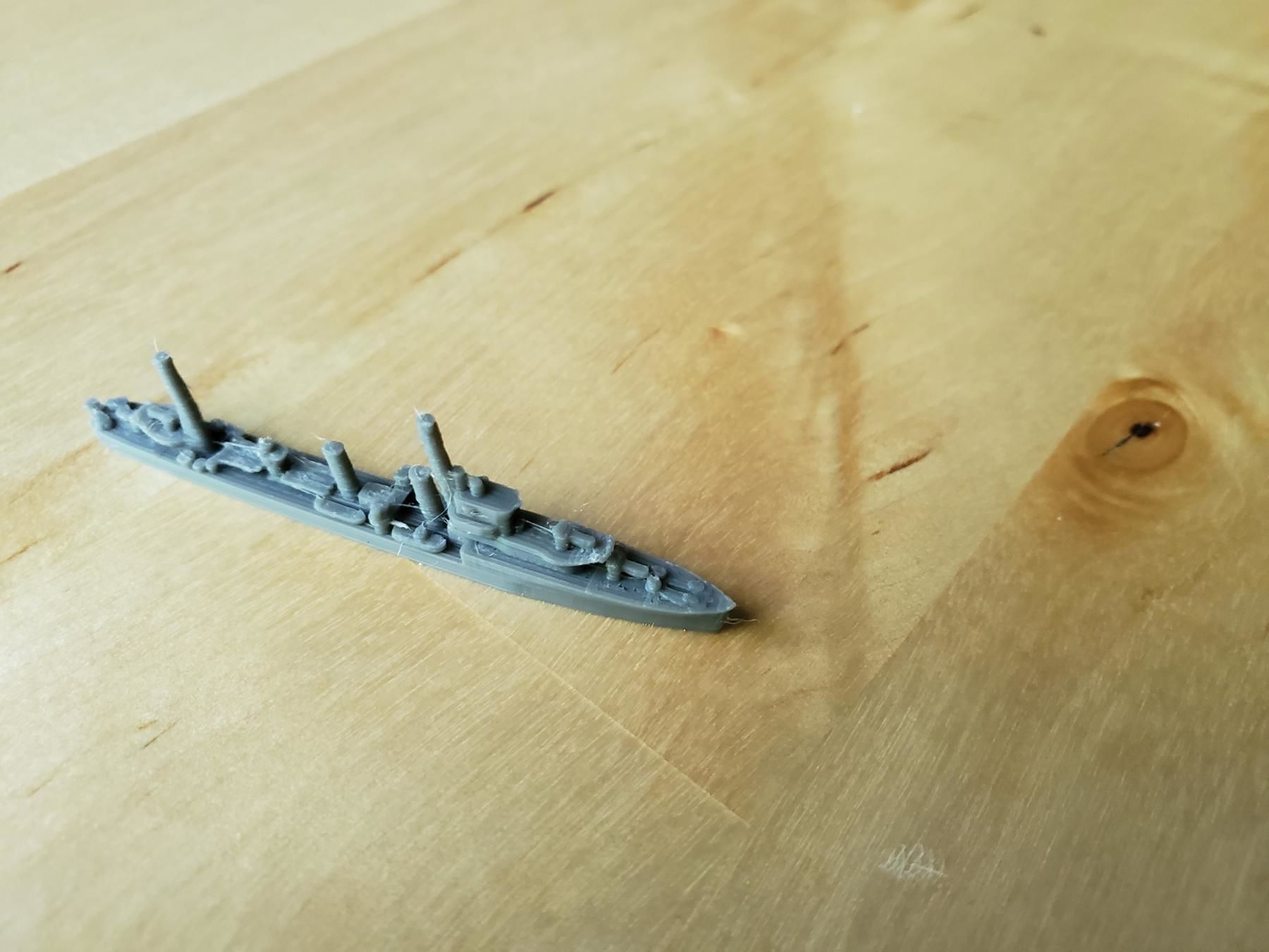 British G Class Destroyer Warship 3D print model_3