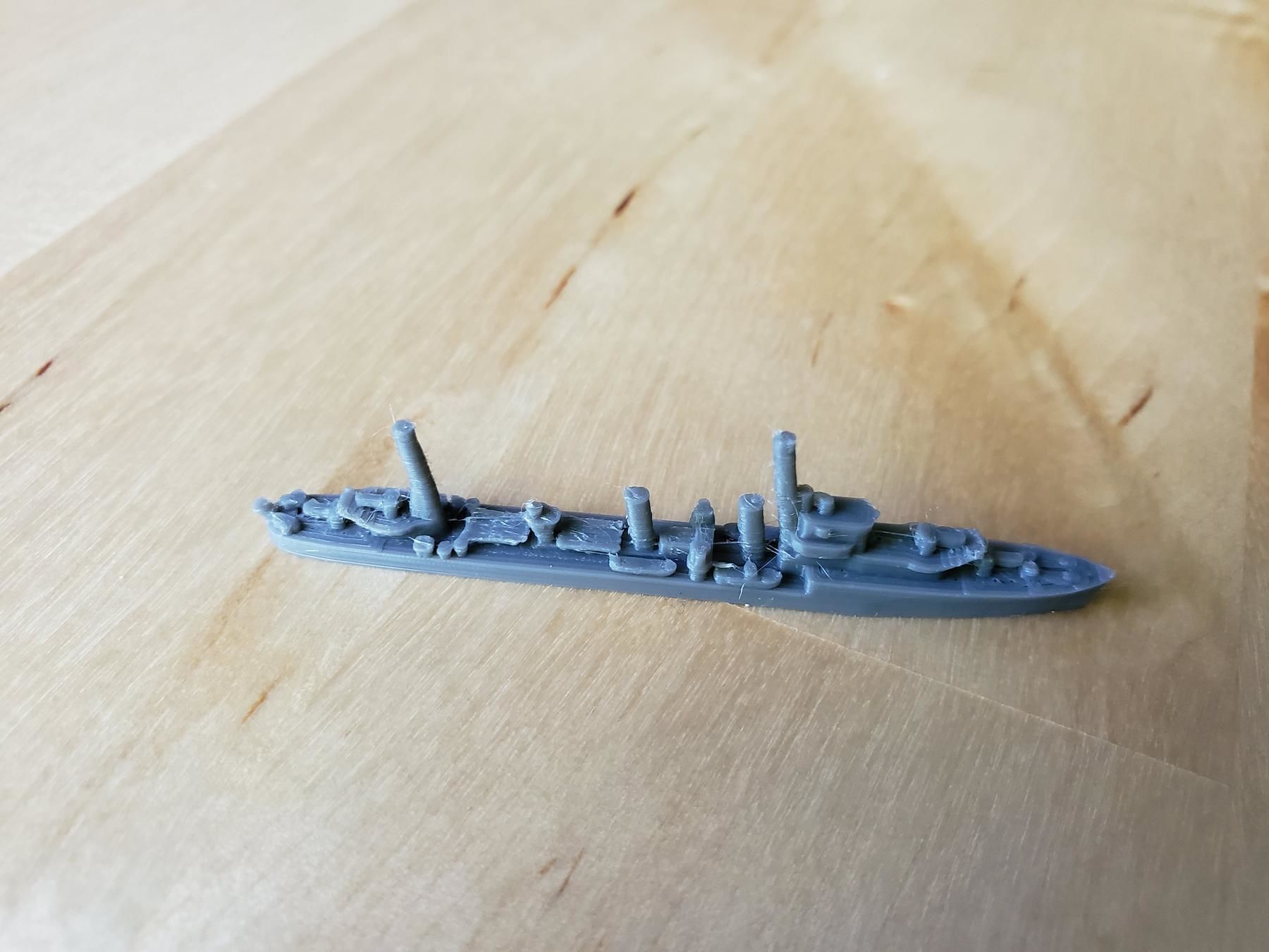 British G Class Destroyer Warship 3D print model_4
