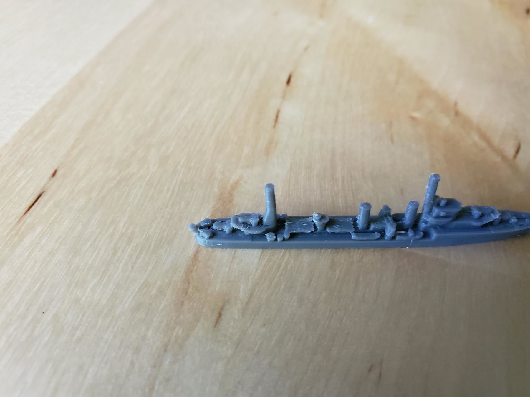 British G Class Destroyer Warship 3D print model_5