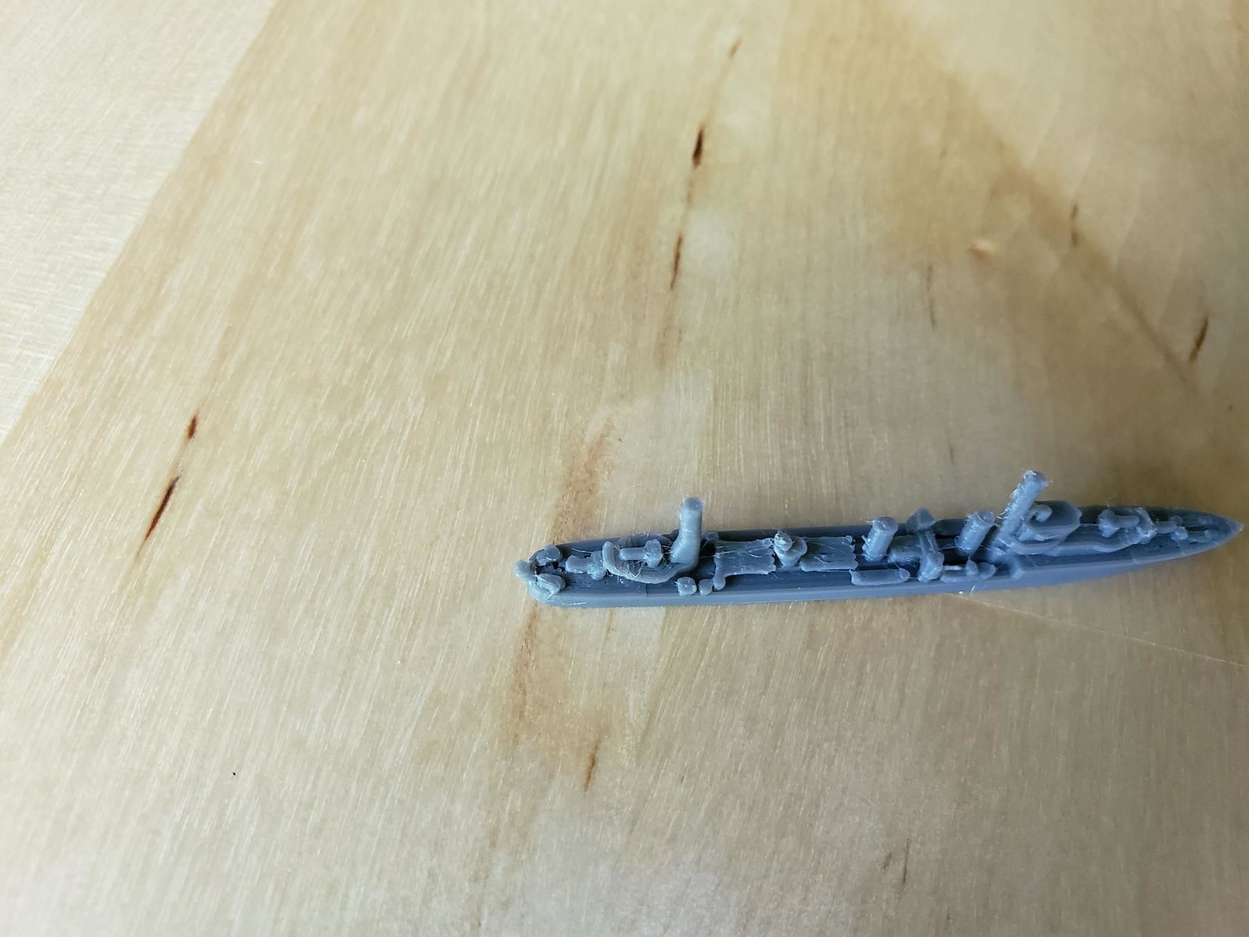 British G Class Destroyer Warship 3D print model_8