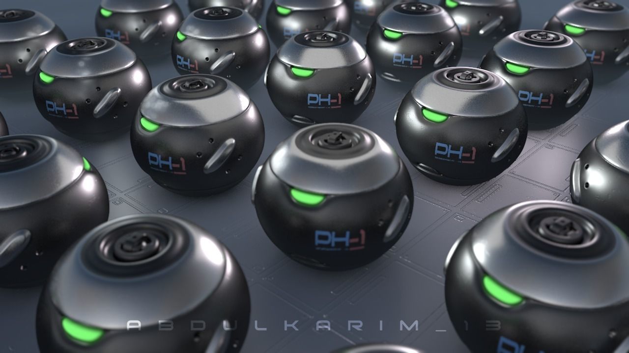 spheric robotic grenade 3D model_4