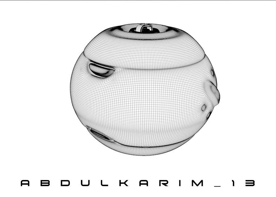 spheric robotic grenade 3D model_3