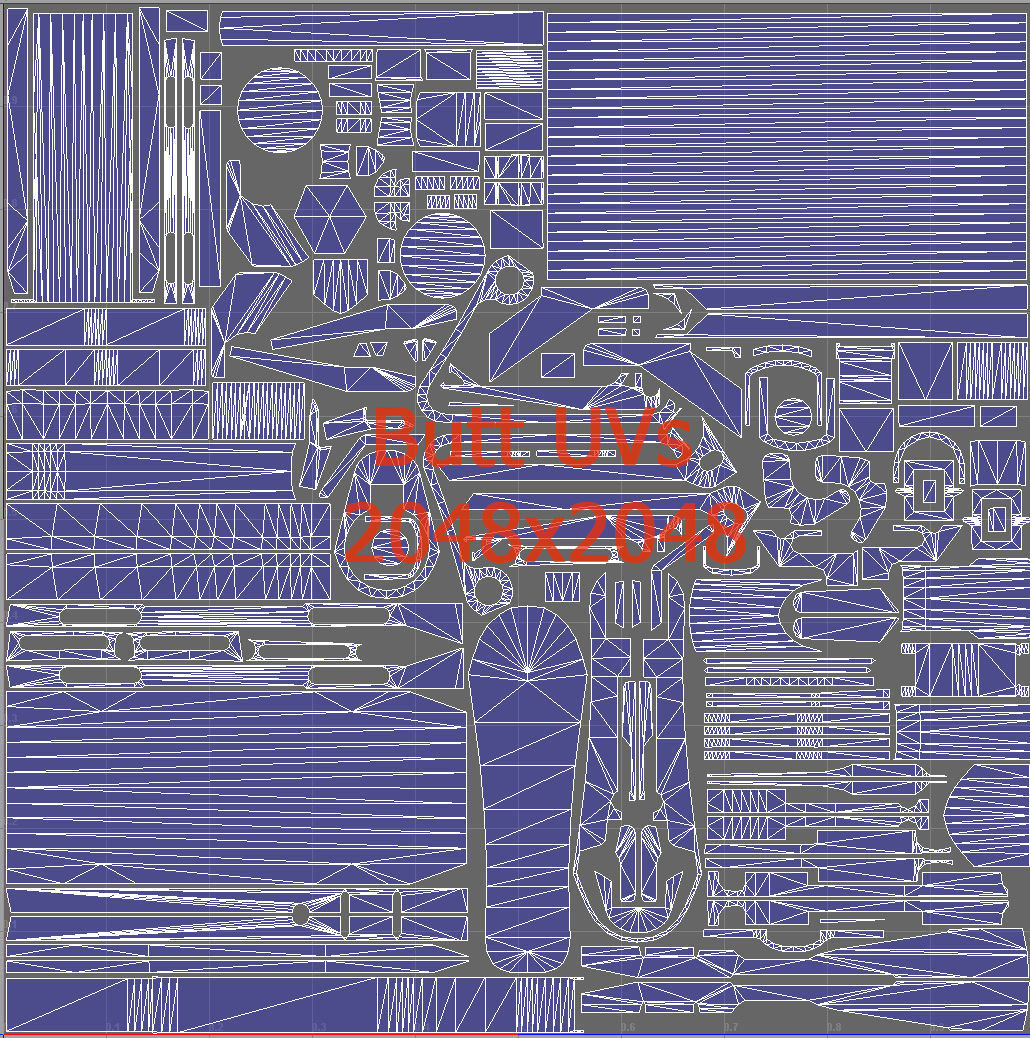 Rifle M4A1 Low-poly 3D model_42