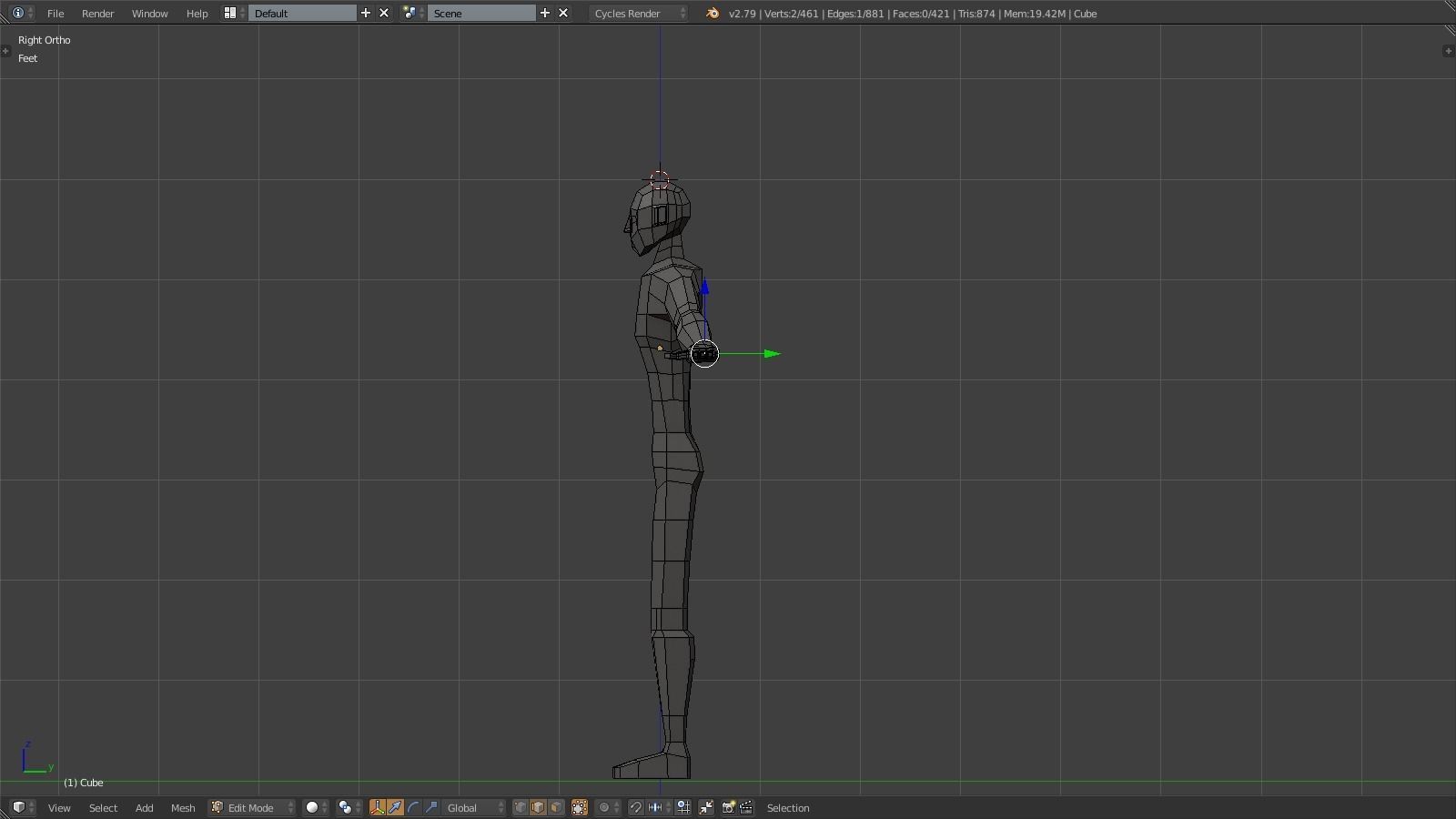 Human Base Mesh- LOW poly Free low-poly 3D model_1