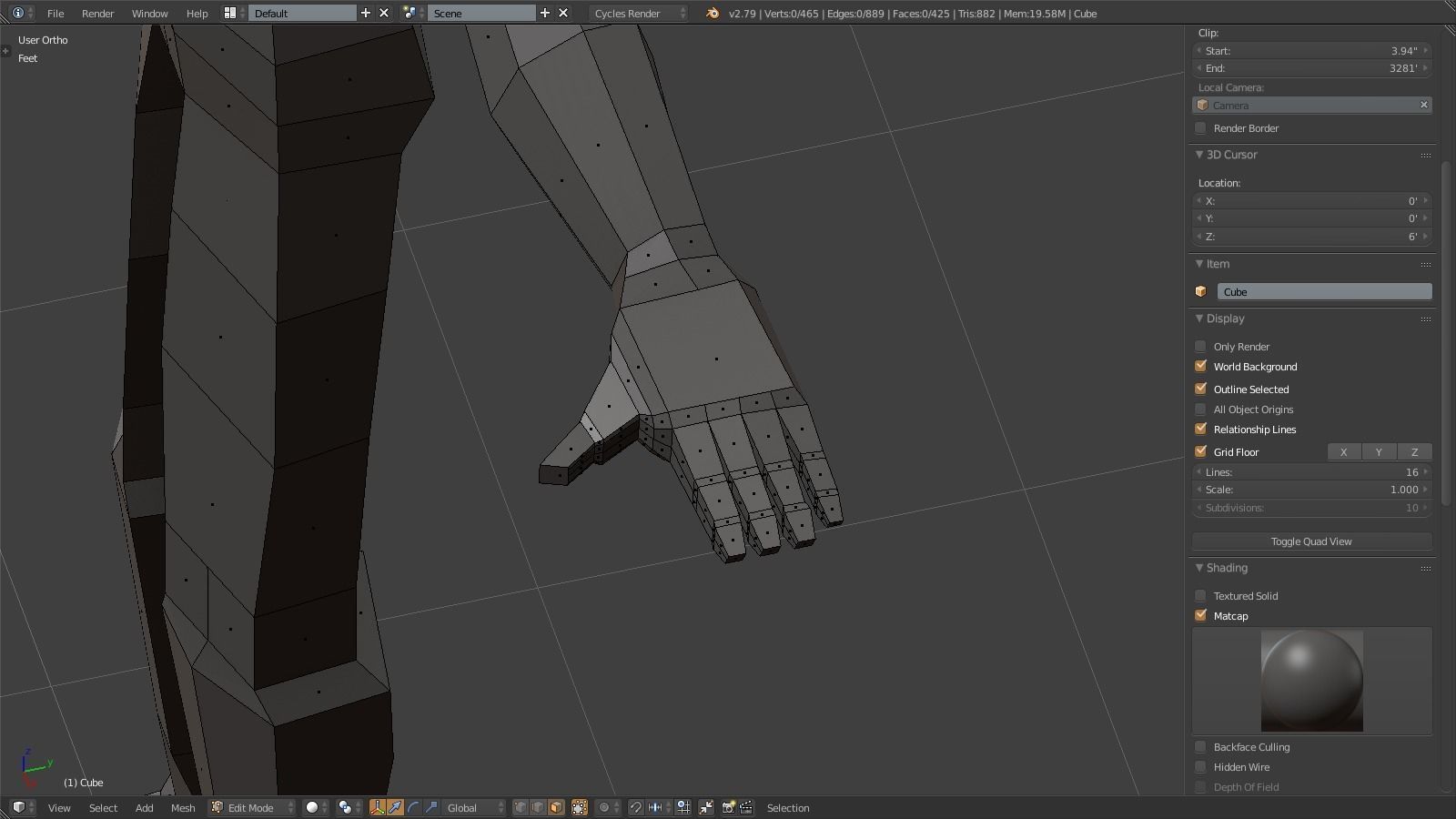 Human Base Mesh- LOW poly Free low-poly 3D model_3