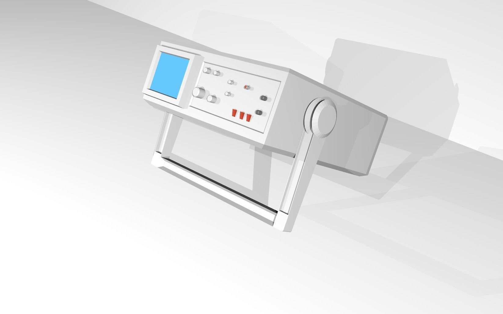 Digital Oscilloscope Optimized 3D Model Low-poly 3D model_1