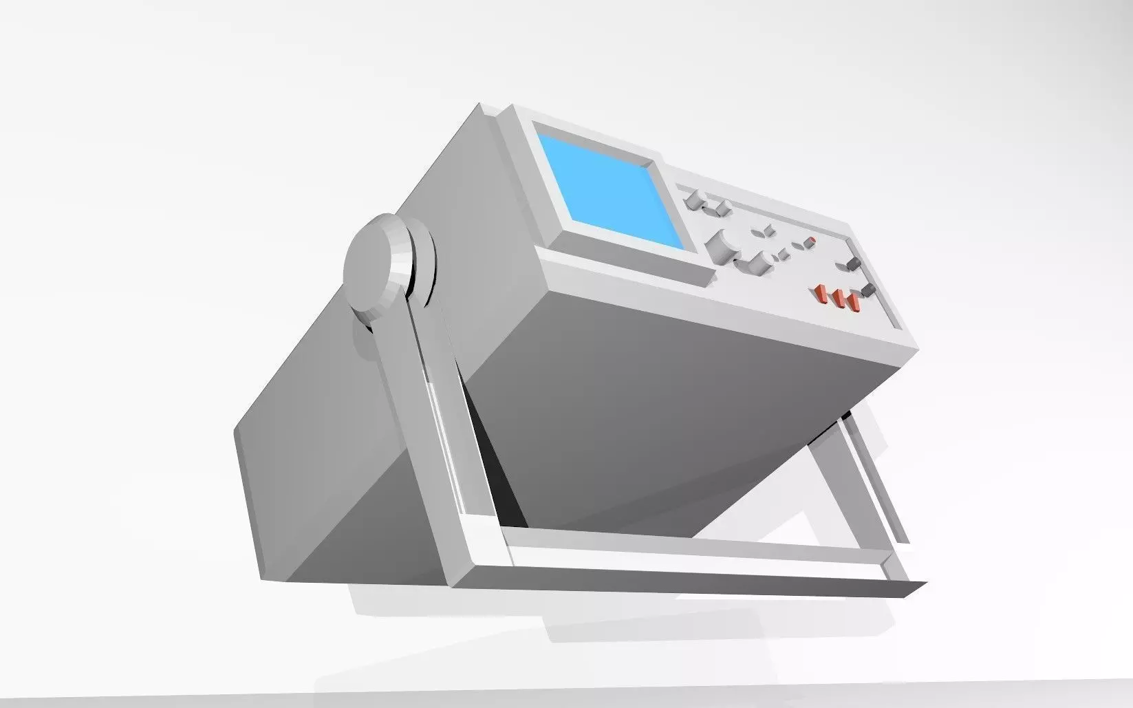 Digital Oscilloscope Optimized 3D Model Low-poly 3D model_0