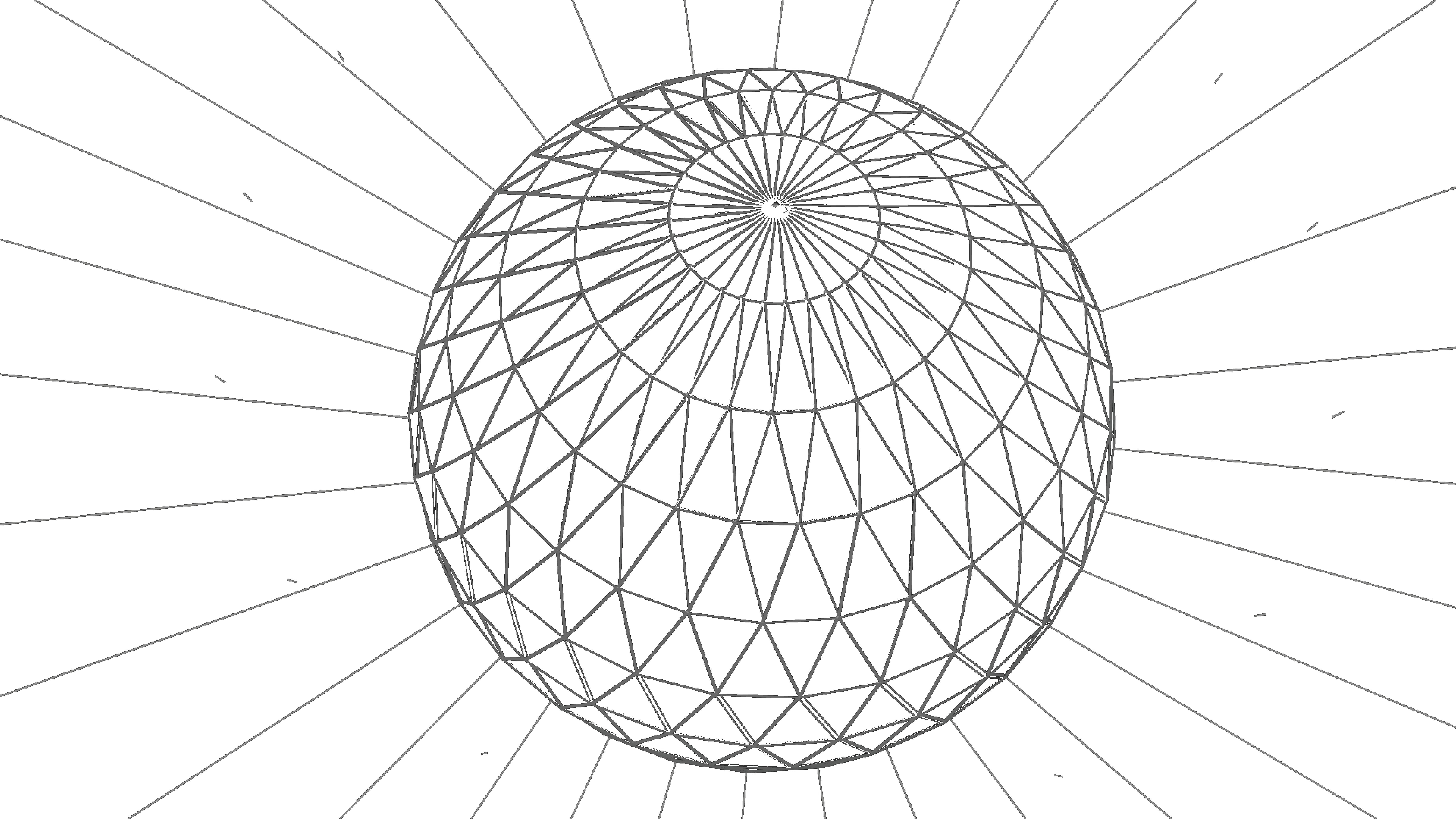 Geodesic dome like structure with triangulated structure Low-poly 3D model_11