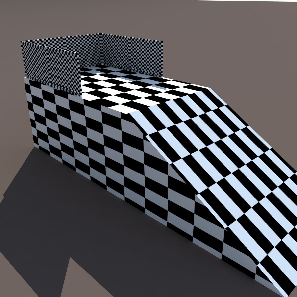 6 skate park element Low Poly Low-poly 3D model_19