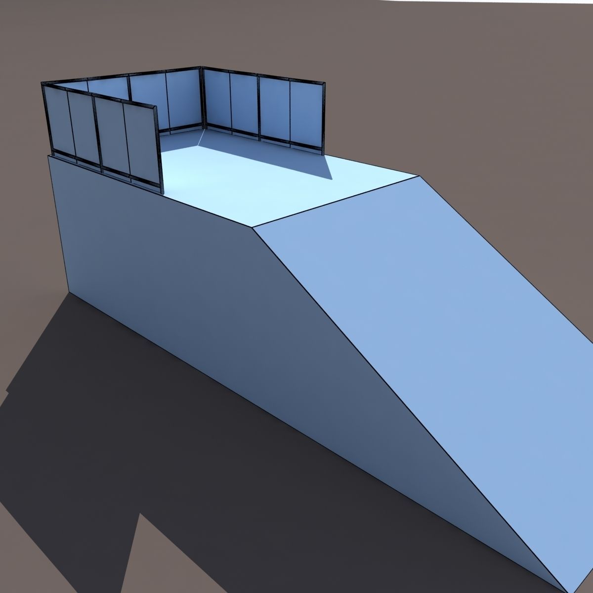 6 skate park element Low Poly Low-poly 3D model_16