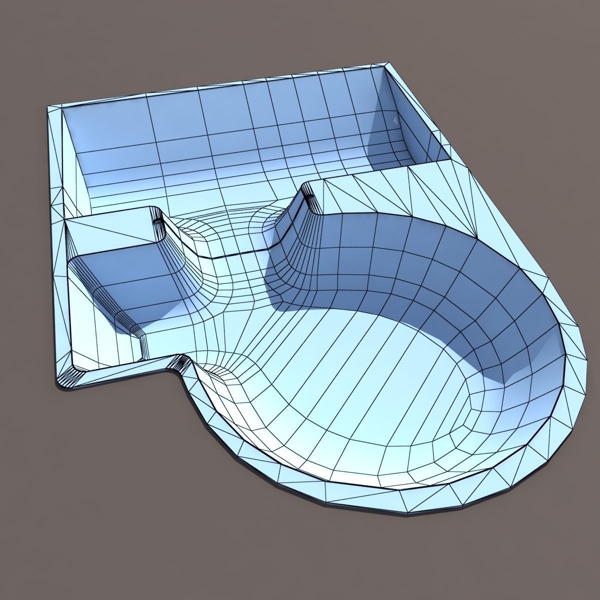 6 skate park element Low Poly Low-poly 3D model_23
