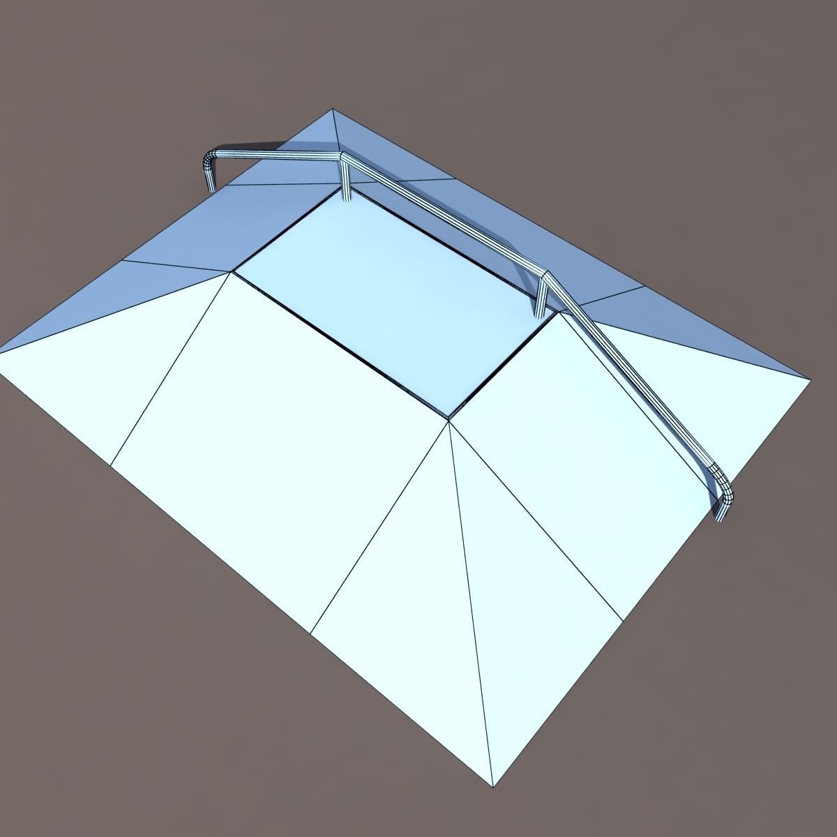 6 skate park element Low Poly Low-poly 3D model_10