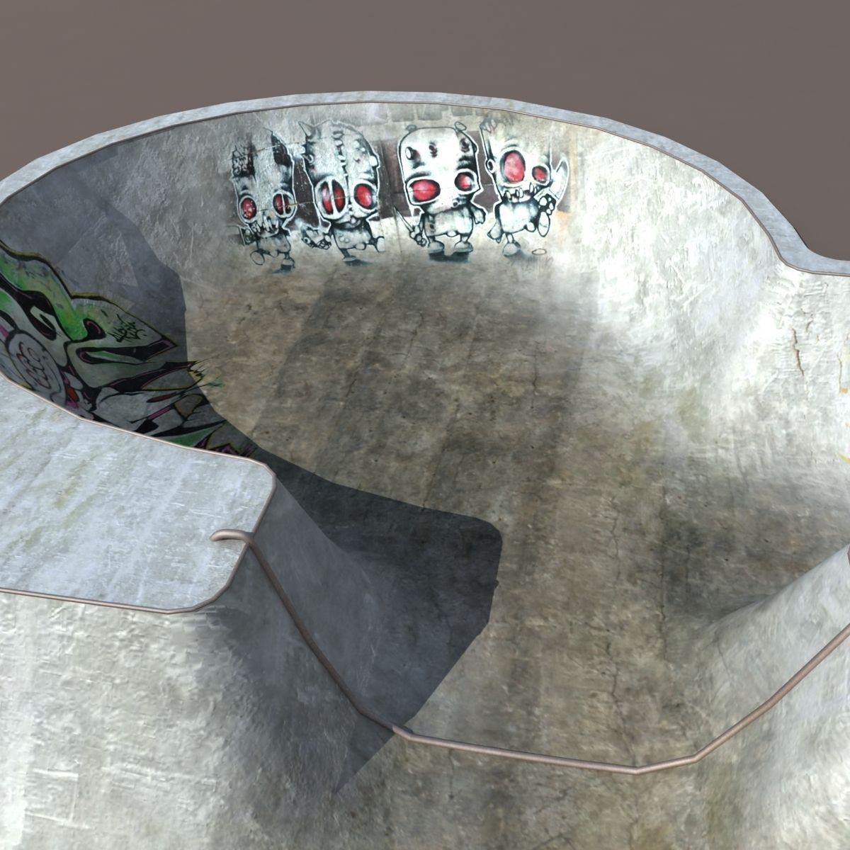 6 skate park element Low Poly Low-poly 3D model_22