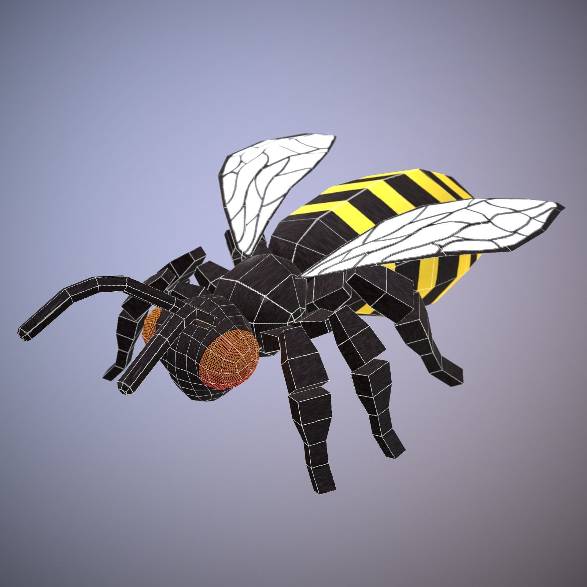 HIE Game ready Bee D180813 Low-poly 3D model_17
