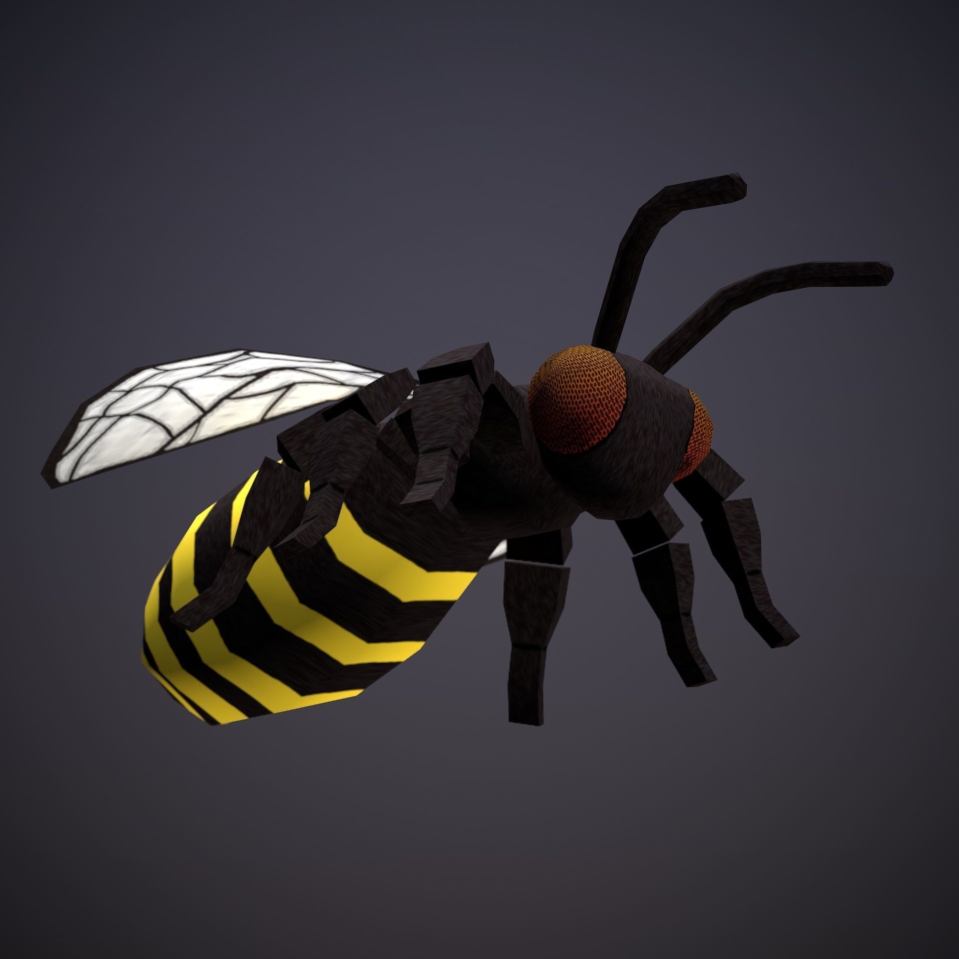 HIE Game ready Bee D180813 Low-poly 3D model_3