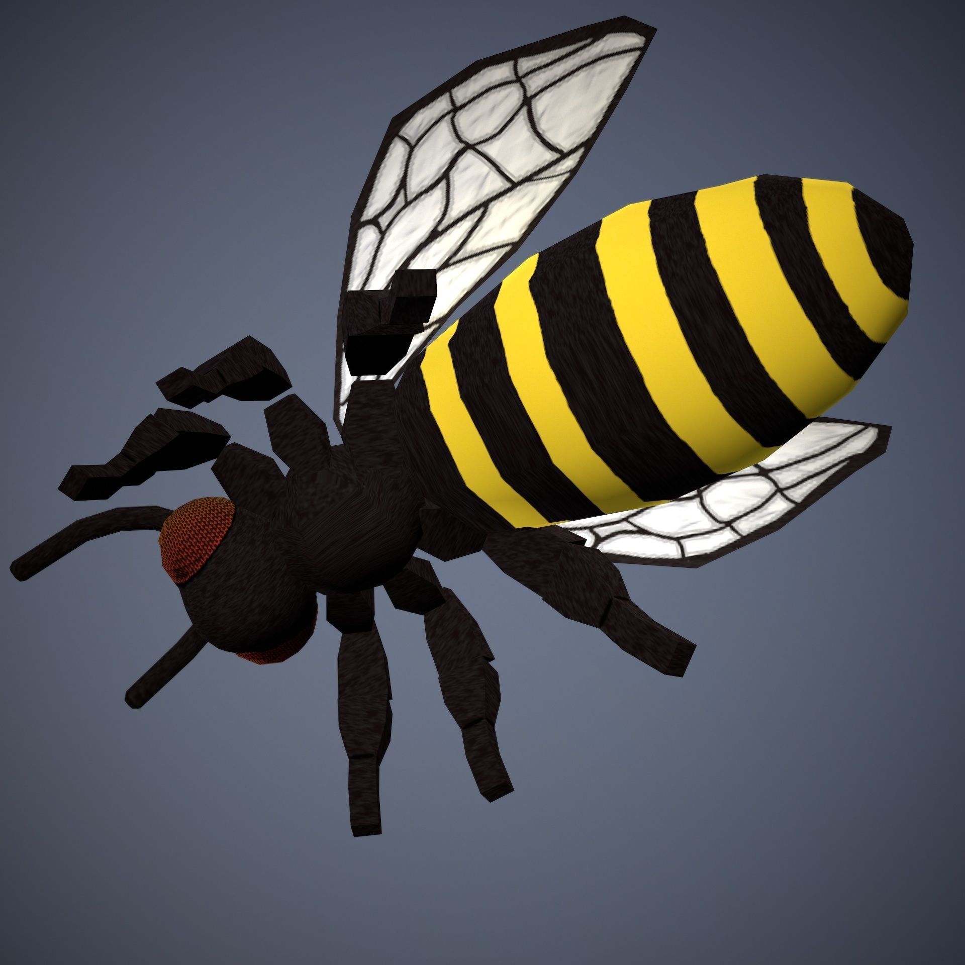 HIE Game ready Bee D180813 Low-poly 3D model_12