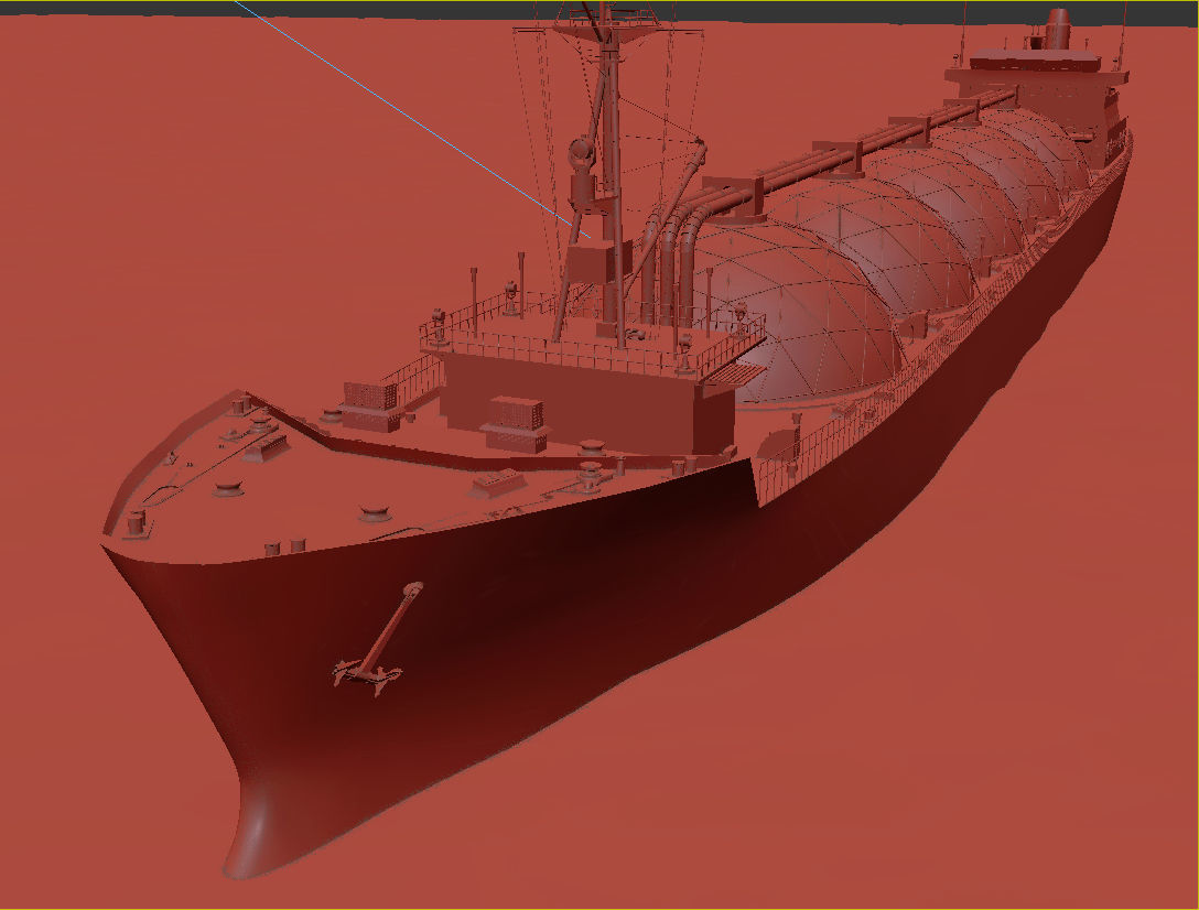 Oil Tanker 3d model  Vray Corona renderer 3D model_6