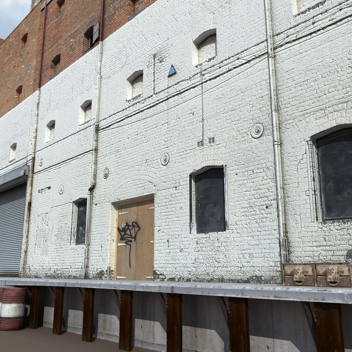 Abandoned Old Factory Low Poly 3d Model Low-poly 3D model_4