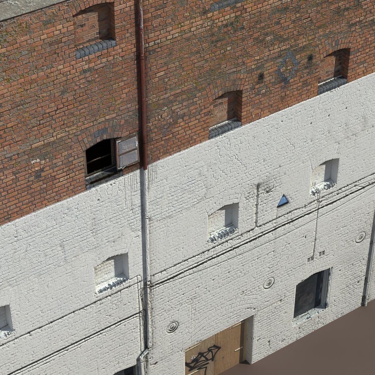 Abandoned Old Factory Low Poly 3d Model Low-poly 3D model_18
