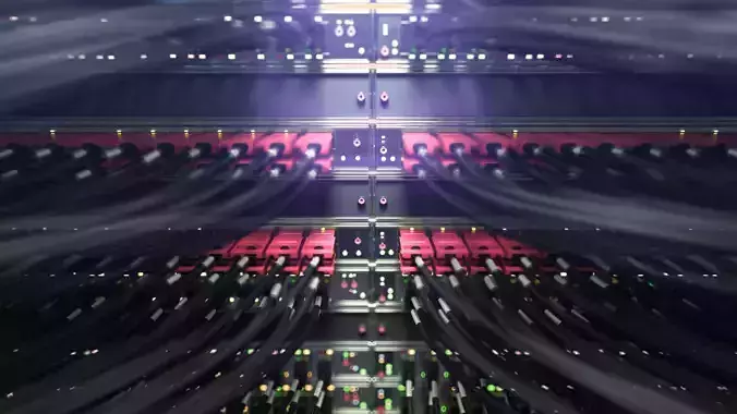 Internet servers close up scene  vray ready 3D model