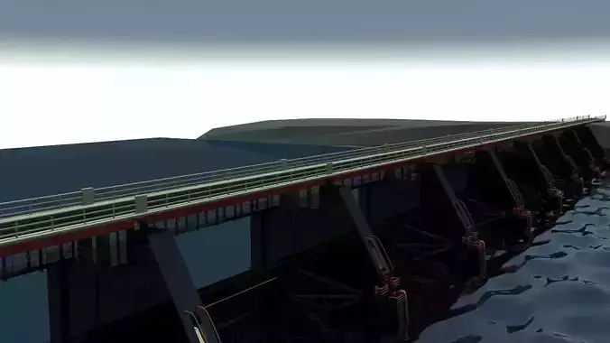 bridge dam  3D model