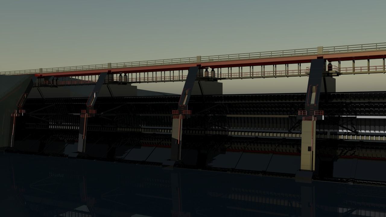 bridge dam 3D model 3D model_1